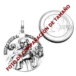 Medalla plata ley 925m Virgen Inmaculada 26mm. medio busto [AA9811]