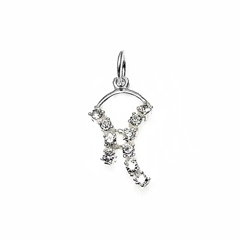 Colgante plata Ley 925m bandas circonitas 29mm. [AB3875]