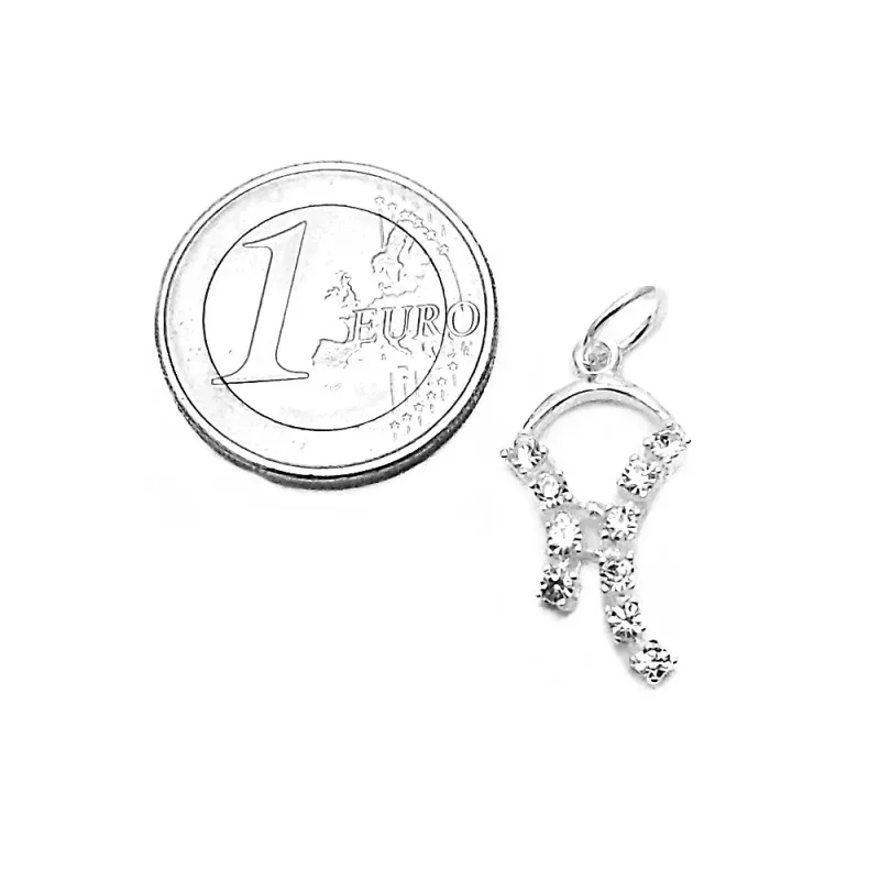 Colgante plata Ley 925m bandas circonitas 29mm. [AB3875]