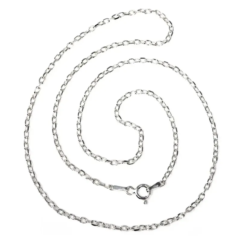 Cadena plata Ley 925m 45 cm. forzada 0,50 mm. lisa [AB3493]