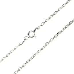 Cadena plata Ley 925m 45 cm. forzada 0,50 mm. lisa [AB3493]