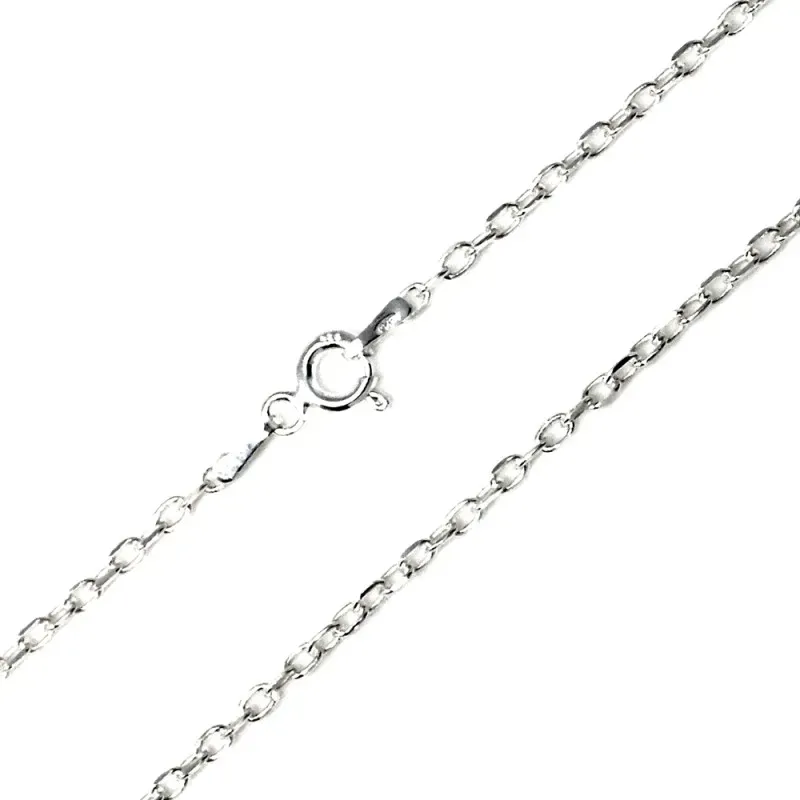 Cadena plata Ley 925m 45 cm. forzada 0,50 mm. lisa [AB3493]