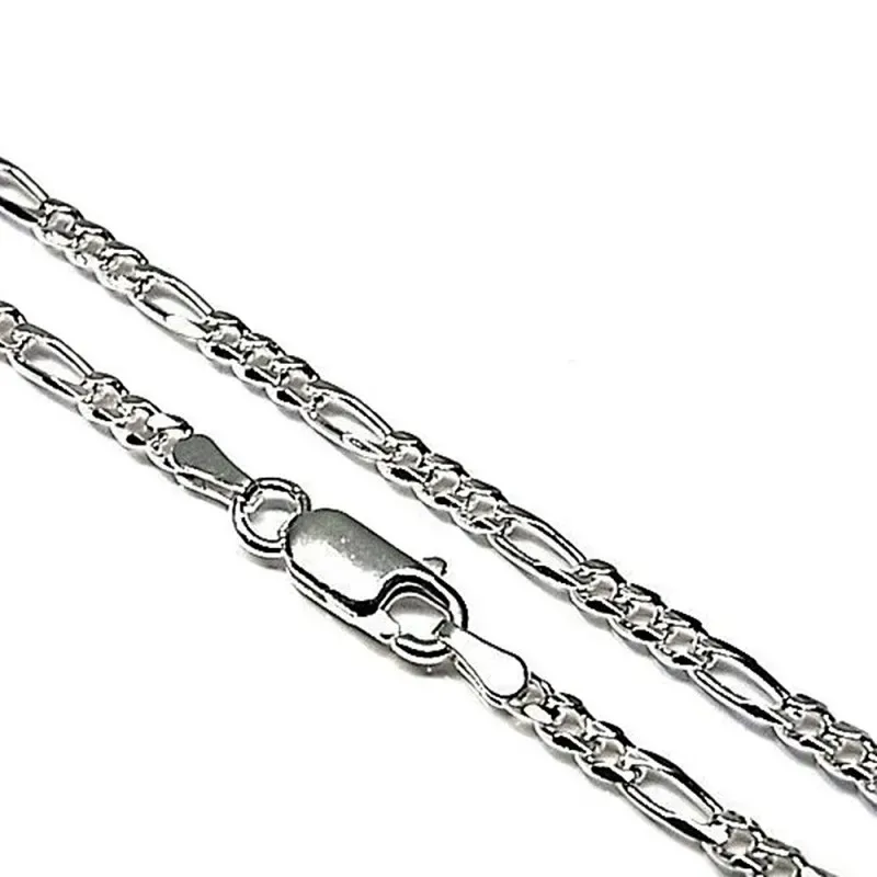 Cadena plata Ley 925m 60cm. modelo eslabón alternada 3x1 lisa [AC0262]
