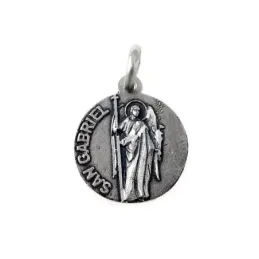 Medalla plata Ley 925m San Gabriel 16mm. trasera lisa unisex