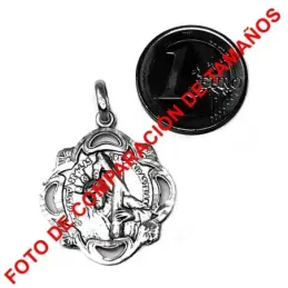 Medalla Plata Ley 925m Cristo Tres Caidas Triana 32mm. [AB9280]