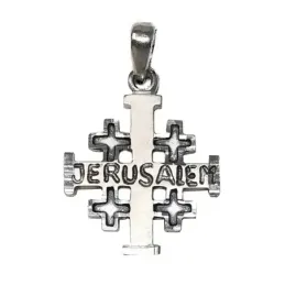 Colgante Plata Ley 925m Cruz Santo Sepulcro Jerusalén 30mm. [AB9288]