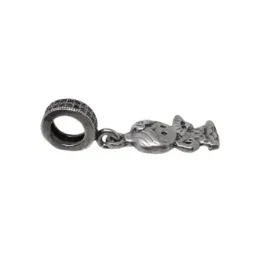 Charm fetiche plata Ley 925m. 13mm. Flamenquita detalles tallados.