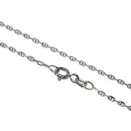 Cadena plata Ley 925m forzada 45cm. marina grosor hilo 0.4mm. cierre reasa unisex [AC1161]