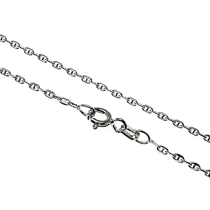 Cadena plata Ley 925m forzada 45cm. marina grosor hilo 0.4mm. cierre reasa unisex [AC1161]