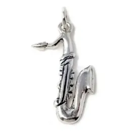 Colgante plata Ley 925m motivo saxofón [AB4918]