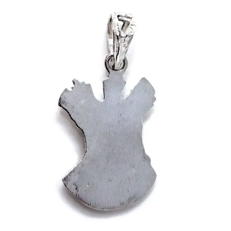 Colgante plata Ley 925m macizo 22mm. imágen Cristo Nazareno detalles tallados trasera lisa