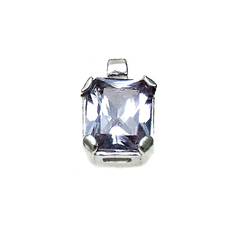 Colgante plata Ley 925m 15mm. centro piedra color violeta [AB3871]