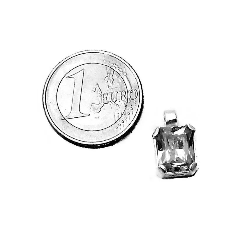 Colgante plata Ley 925m 15mm. centro piedra color violeta [AB3871]