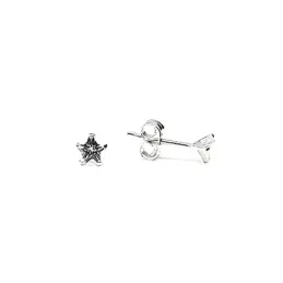 Pendiente plata ley 925m 4mm. garra estrella [AA9207]