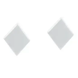 Pendientes mini plata Ley 925m par rombo 6mm. mujer cierre presión