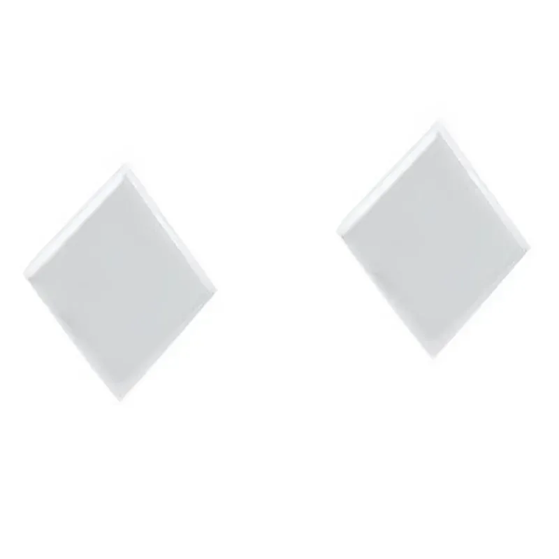 Pendientes mini plata Ley 925m par rombo 6mm. mujer cierre presión