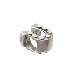 Charm icono abalorio plata Ley 925m herradura 10 mm. maciza combinada