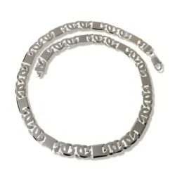 Cadena plata Ley 925m hombre 60 cm. maciza 10 mm. ancho eslabón mosqu