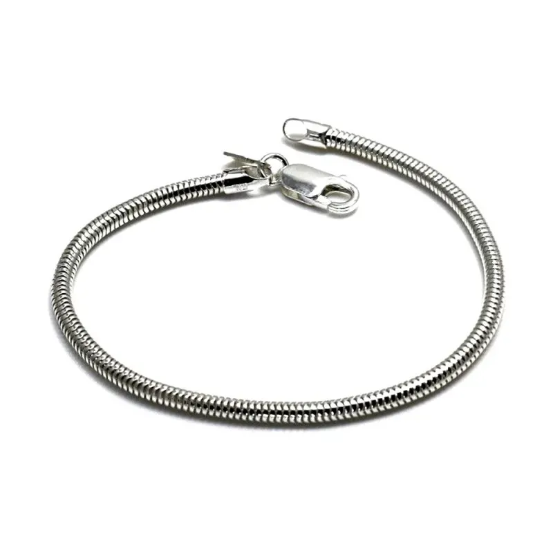 Pulsera plata Ley 925m cola topo 19.5cm. ancho 2.9mm. cierre mosquetón mujer [AC1171]