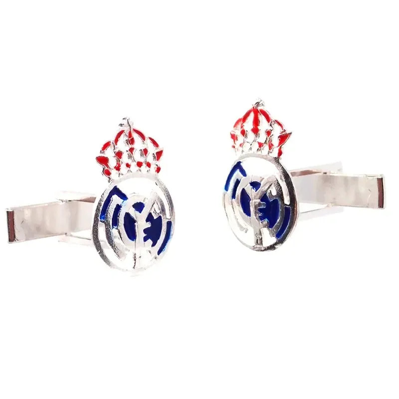 Real Madrid CF escudo plata Ley 925m gemelos macizos hombre 20 mm. es