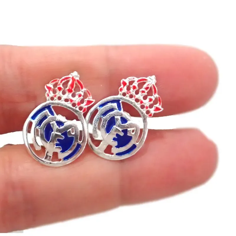Real Madrid CF escudo plata Ley 925m gemelos macizos hombre 20 mm. es