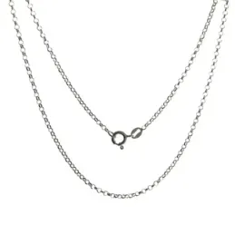 Cadena plata Ley 925m unisex 40 cm. rolo diamantada espesor hilo 0.27