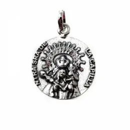 Virgen Nuestra Señora de la Capilla medalla plata Ley 925m 19 mm. Col