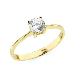 Sortija oro 18k motivo garras circonita 4,5mm. [AB3313]