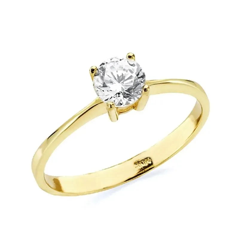 Sortija oro 18k motivo garras circonita 4,5mm. [AB3313]