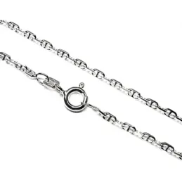 Cadena plata Ley 925m 50 cm. forzada marina 0,60 mm. lisa [AB3517]