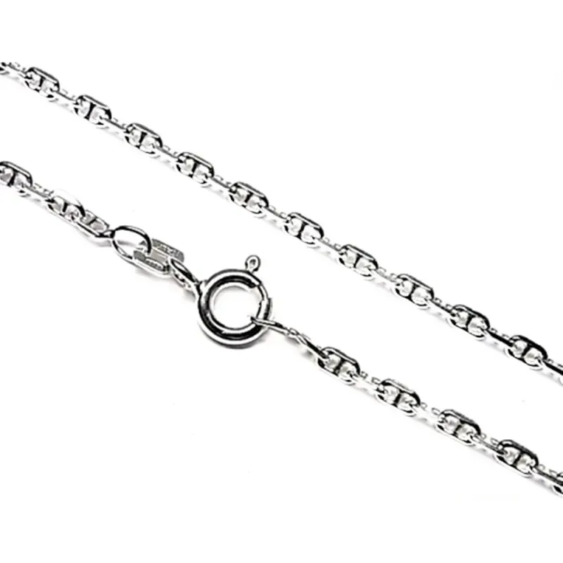 Cadena plata Ley 925m 50 cm. forzada marina 0,60 mm. lisa [AB3517]