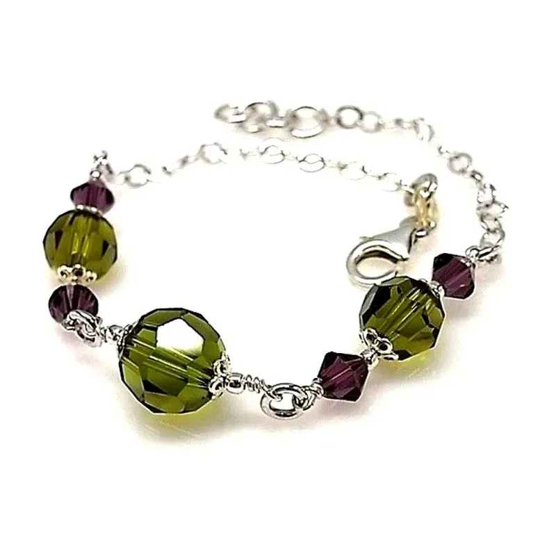 Pulsera plata ley 925m cristal Swarovski [AB0001]