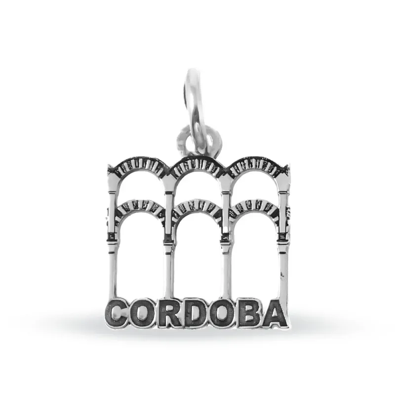 Arcos de la Mezquita de Córdoba Colgante en Plata de Ley 925m con 14