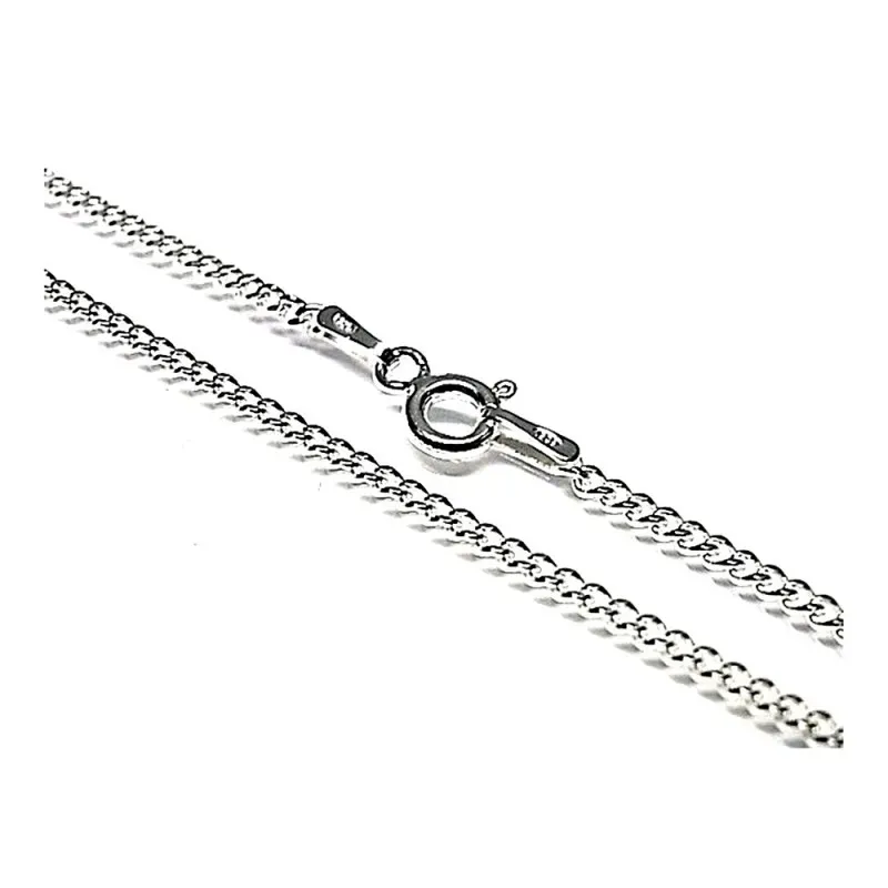 Cadena plata ley 925m 40cm. barbada 0.50mm. [AB0372]
