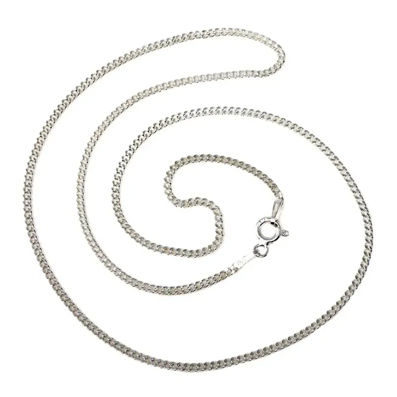 Cadena plata ley 925m 40cm. barbada 0.50mm. [AB0372]