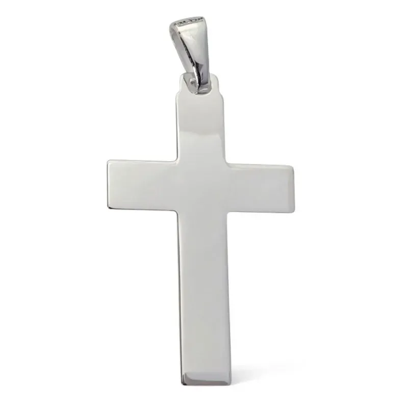 Cruz Colgante en Plata de Ley 925m de 33 mm. lisa