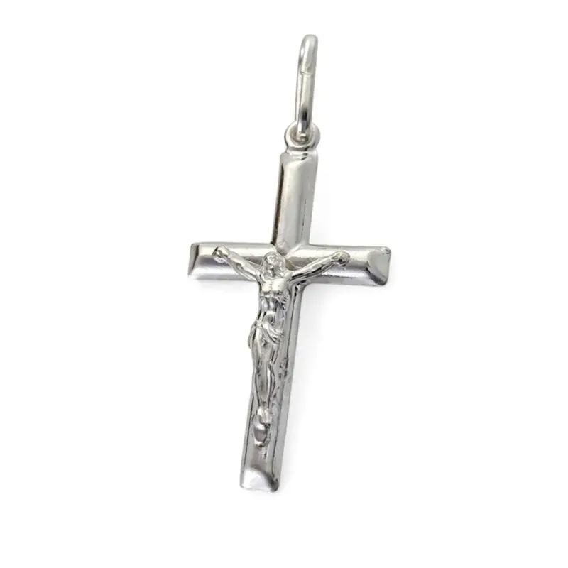 Cruz Cristo Colgante en Plata de Ley 925m de 33 x 21 mm.
