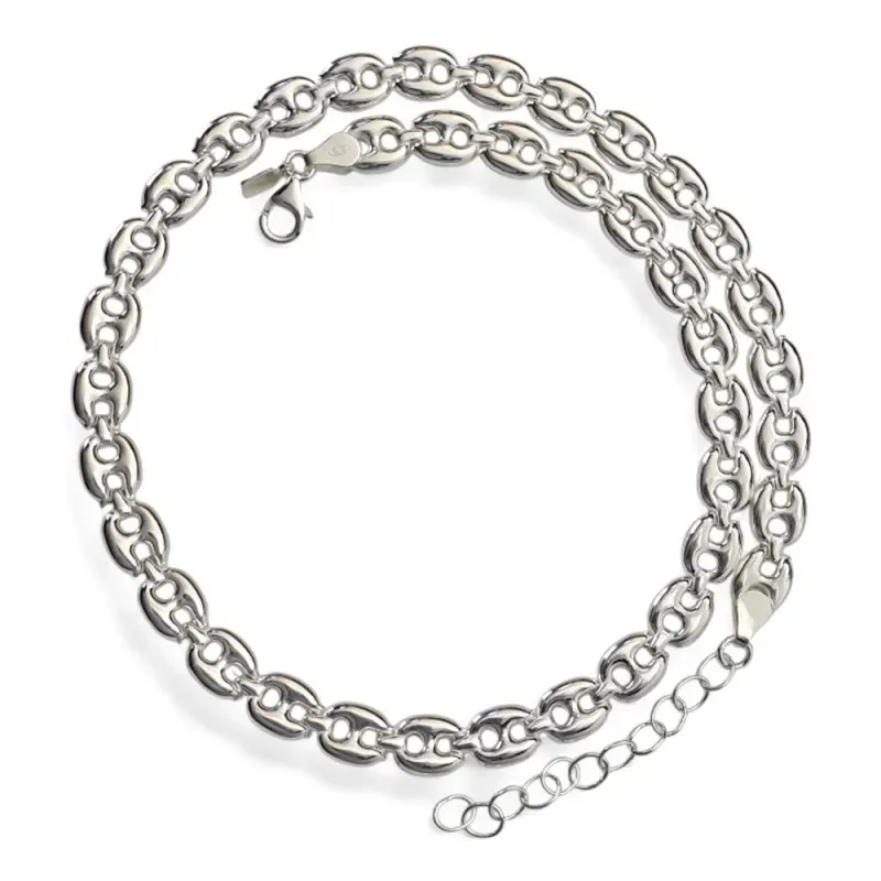 Cadena en Plata de Ley 925m con 42 cm. modelo calabrote de 10 x 8 mm.