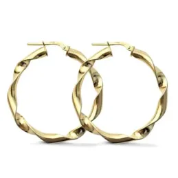 Aros Pendientes en Plata Ley 925m chapados en oro diámetro interior d