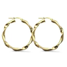 Aros Pendientes en Plata Ley 925m chapados en oro diámetro interior d