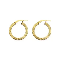 Aros Pendientes en Plata de Ley 925m chapados en oro con 15 mm. de di