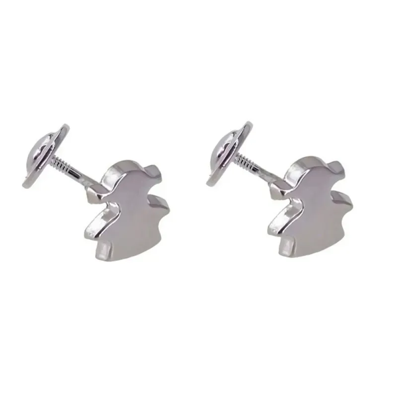 Pendientes plata Ley 925m rodiado motivo niña [AB4405]