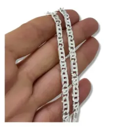 Cadena plata Ley 925m hombre 50 cm. ancho 5.5 mm. mosquetón