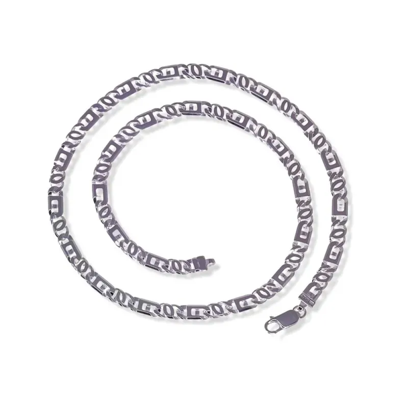 Cadena plata Ley 925m hombre 50 cm. ancho 5.5 mm. mosquetón