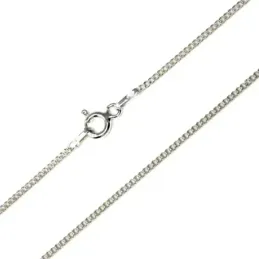 Cadena plata ley 925m lisa 60mm. barbada 0.35 [AB0469]