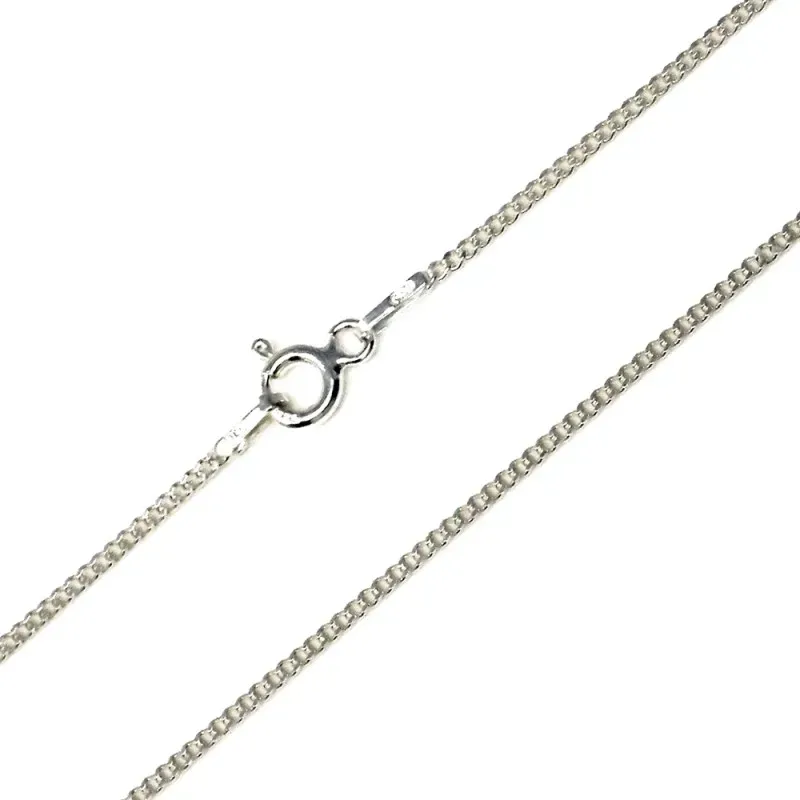 Cadena plata ley 925m lisa 60mm. barbada 0.35 [AB0469]