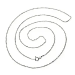 Cadena plata ley 925m lisa 60mm. barbada 0.35 [AB0469]