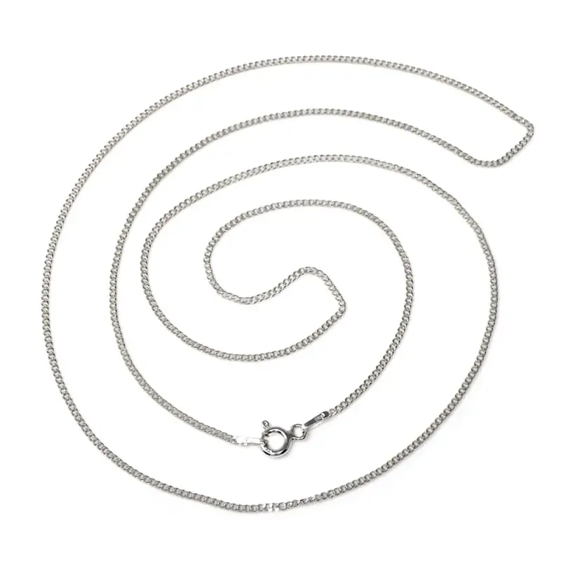 Cadena plata ley 925m lisa 60mm. barbada 0.35 [AB0469]