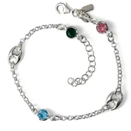 Pulsera en Plata de Ley 925m 17 cm. cadena rolo calabrote de 10 mm. y