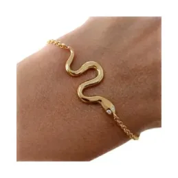 Pulsera Plata Ley 925m chapada oro de 15.5 cm. cadena rolo 2 mm. serp